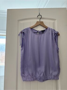 1.STATE Lilac Sleeveless Tie-Shoulder Blouse